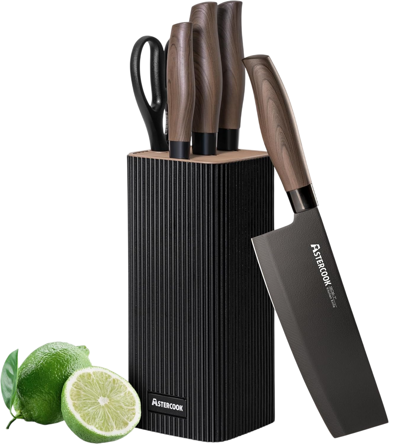 Knife Set, 6-Piece High Carbon Stainless Steel Black